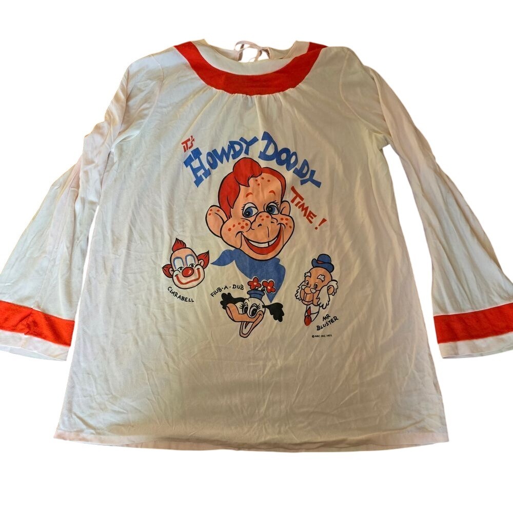 Rare!!‎ Howdy Doody t-shirt pajamas night shirt VINTAGE 1971